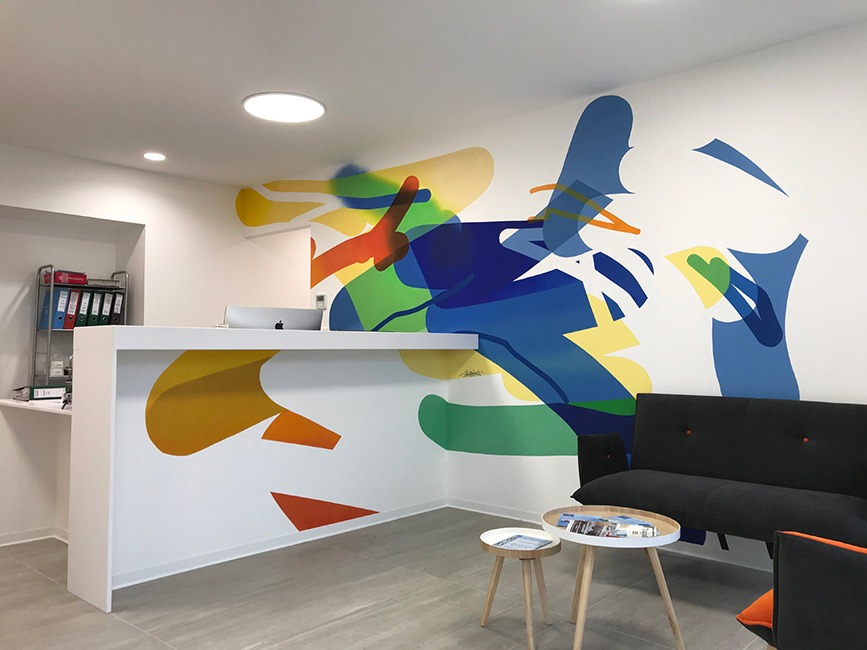 fresque streetart moderne agencement decorateur interieur toulouse halltimes