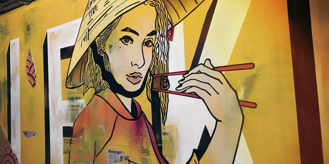 street food fresque vietnamese art dessin wall mural